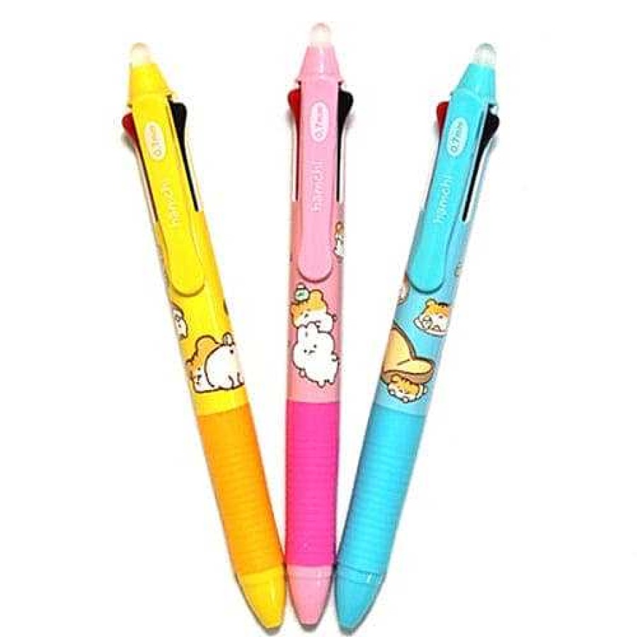 Stationery BeeCrazee Combo Writer | Cute Hamchi Hamster Erasable 3-Color Pen