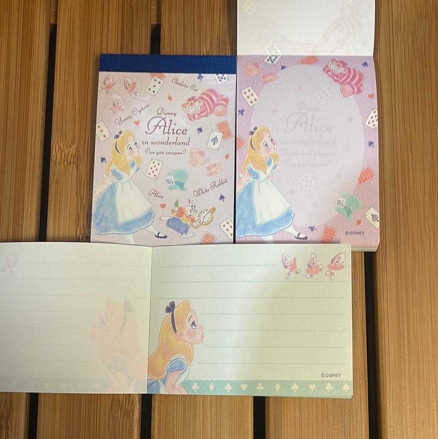 Stationery Kawaii Import Memos | Disney Alice In Wonderland Small Memo Pad