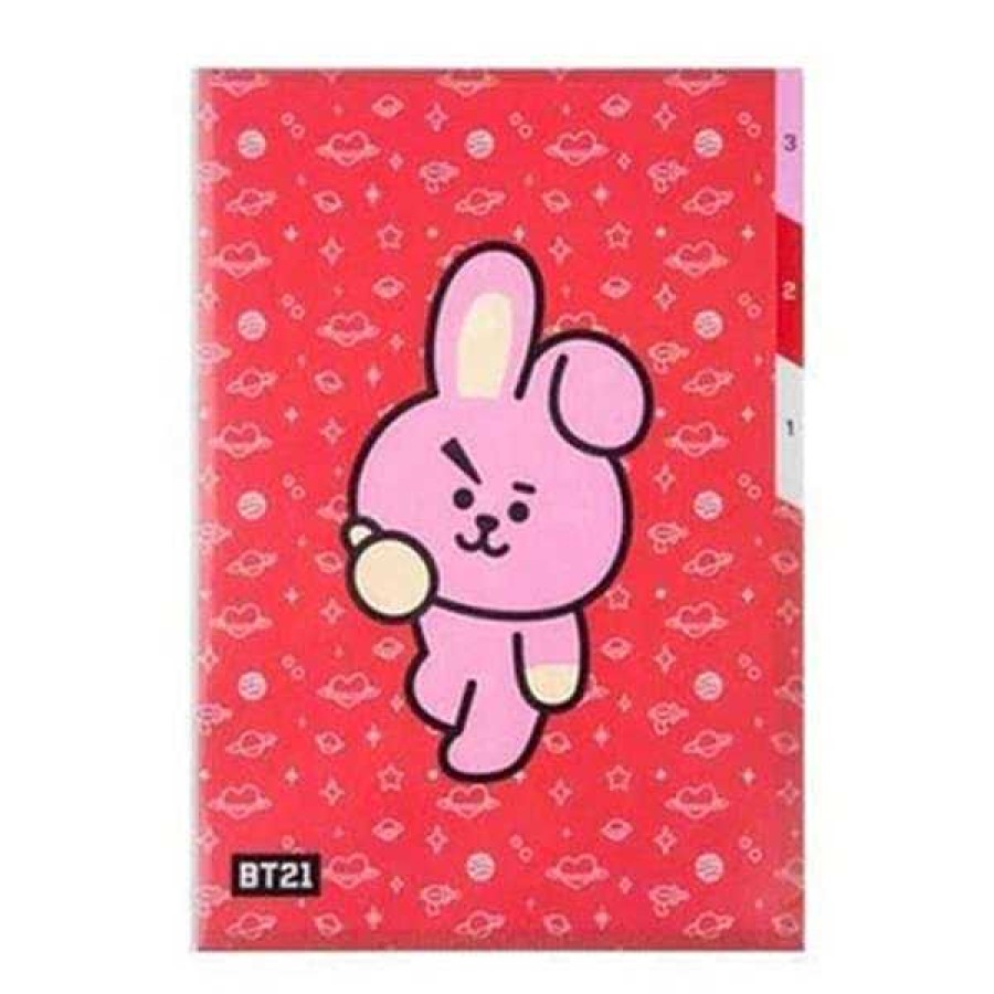 Stationery BeeCrazee | Bt21 Plastic Index Folders: Tata, Rj, Cooky, Chimmy