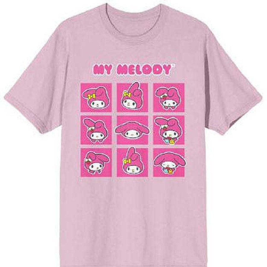 Styles BioWorld Sanrio Apparel | My Melody'S Many Expressions Unisex Pink Tees