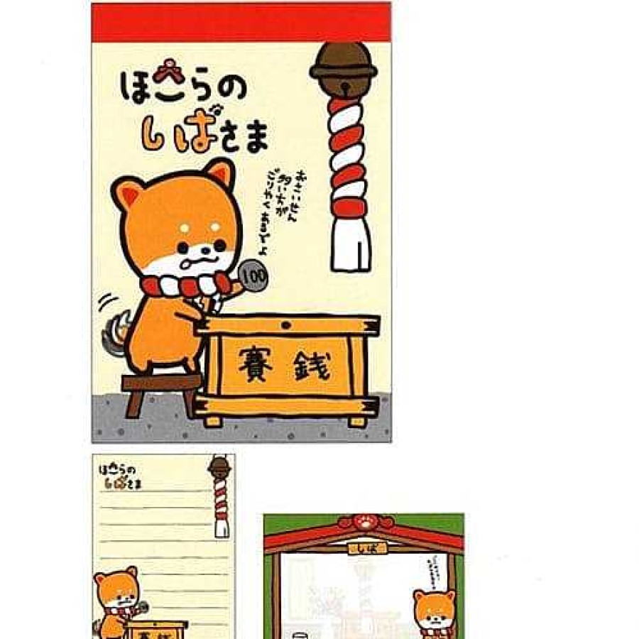 Stationery Kawaii Import Memos | Kamio Shiba Inu Temple Small Memo Pad