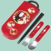 Homegoods Clever Idiots | Spirited Away Dark Red Chopsticks, Fork And Spoon Set