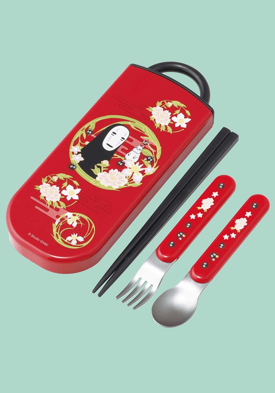 Homegoods Clever Idiots | Spirited Away Dark Red Chopsticks, Fork And Spoon Set