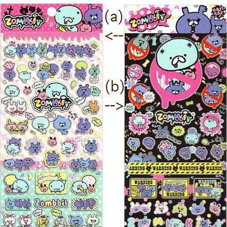 Stationery Kawaii Import San-X Stickers & Washi | San-X Zombbit Stickers