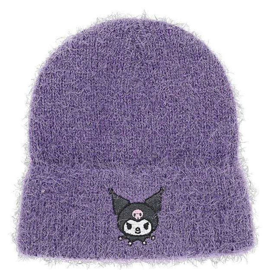 Styles BioWorld Sanrio Apparel | Kuromi Embroidered Cuff Beanie Adult Size