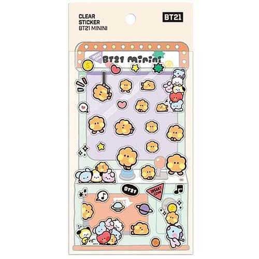 K-Pop BeeCrazee | Bt21 Minini Clear Stickers