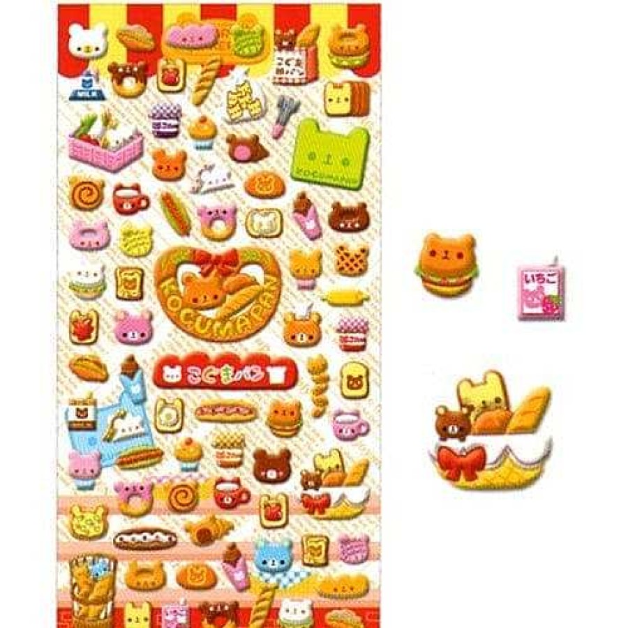 Stationery Kawaii Import Japanese Stickers | Kamio Bear'S Bakery Spongy Marshmallow Stickers