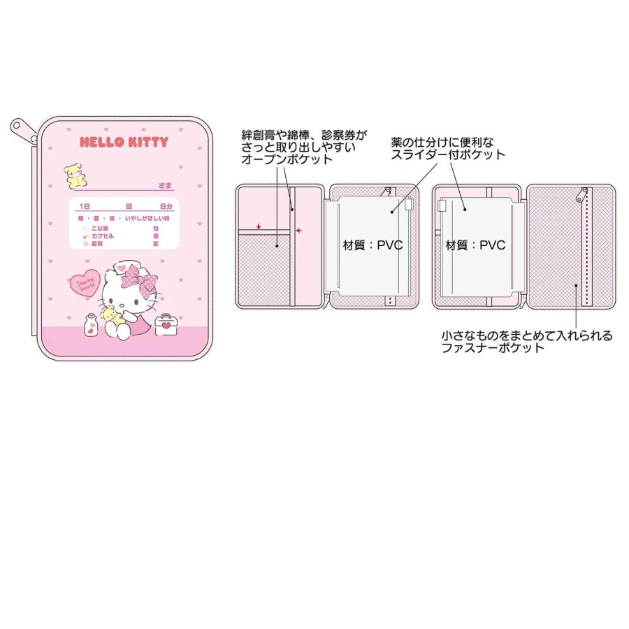 Homegoods Enesco | Sanrio Friends Medical Pill Pleather Pouches