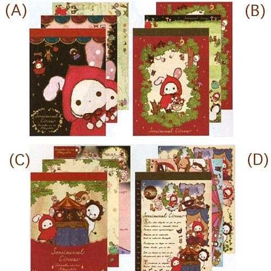 Stationery Kawaii Import Memos | San-X Sentimental Circus Small Memo Pad: Little Red Riding Hood