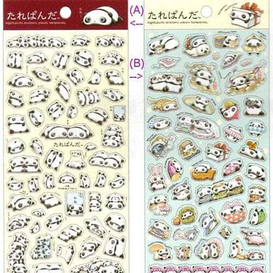 Stationery Kawaii Import San-X Stickers & Washi | San-X Tarepanda 15Th Anniversary Stickers