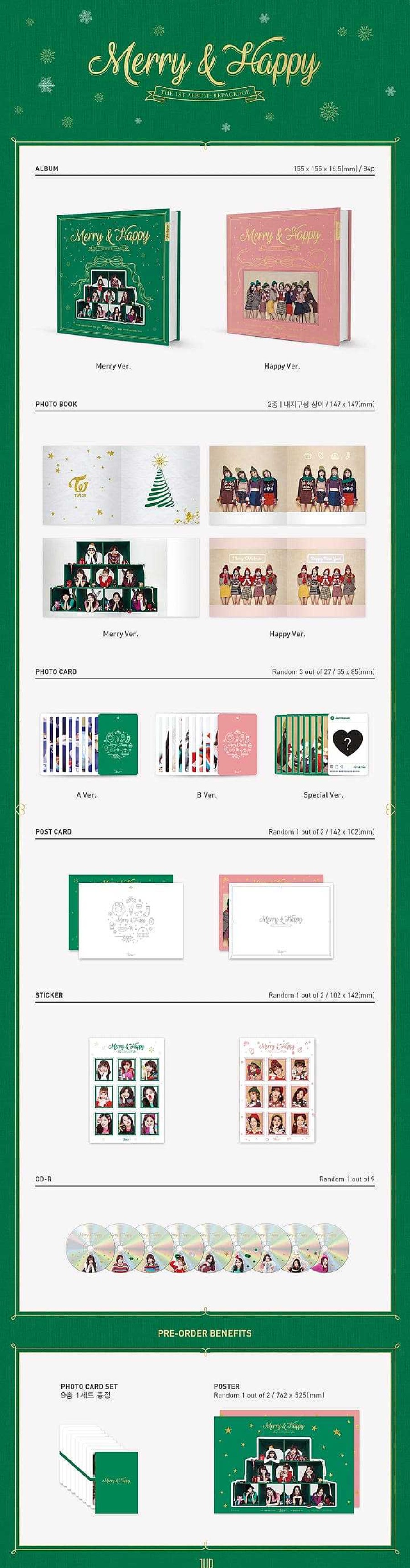 K-Pop Korea Pop Store | Twice - Vol.1 Repackage [Merry & Happy]