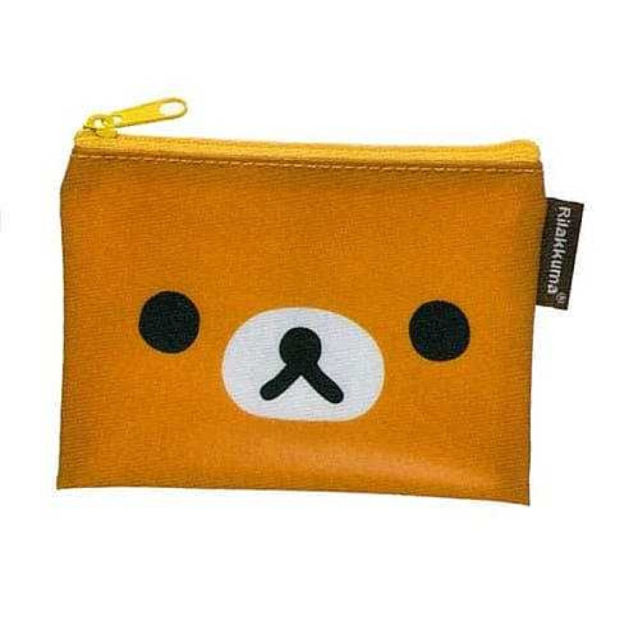 Styles Kawaii Import Coin Purses | San-X Rilakkuma 4.7" Zipped-Up Clear Case: Relax Bear