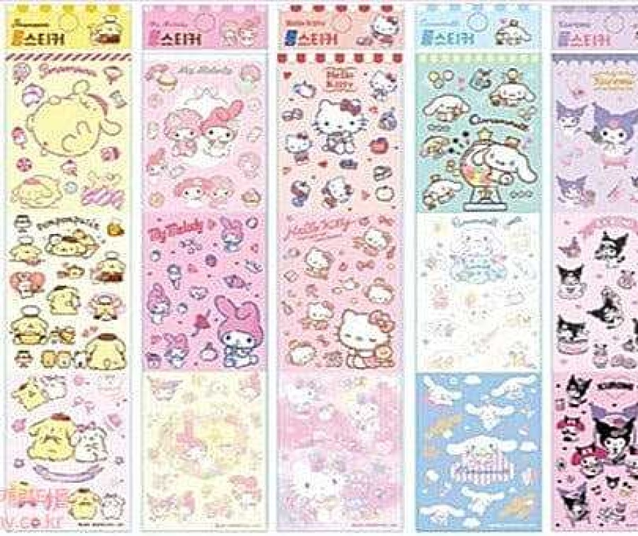 Stationery BeeCrazee Sanrio Stickers & Washi | Sanrio Friends Long Stickers