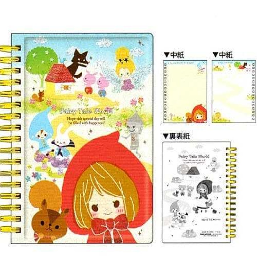 Stationery Kawaii Import Spiral Notebooks | Kamio *Story Books* Fairy Tale World A6 Notebook With Puffy Hard Cover