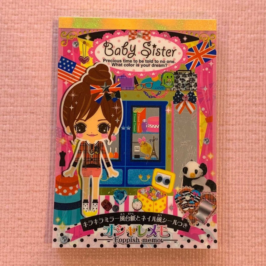 Stationery Kawaii Import Memos | Foppish Memo With Stickers: Baby Sister Toresodo