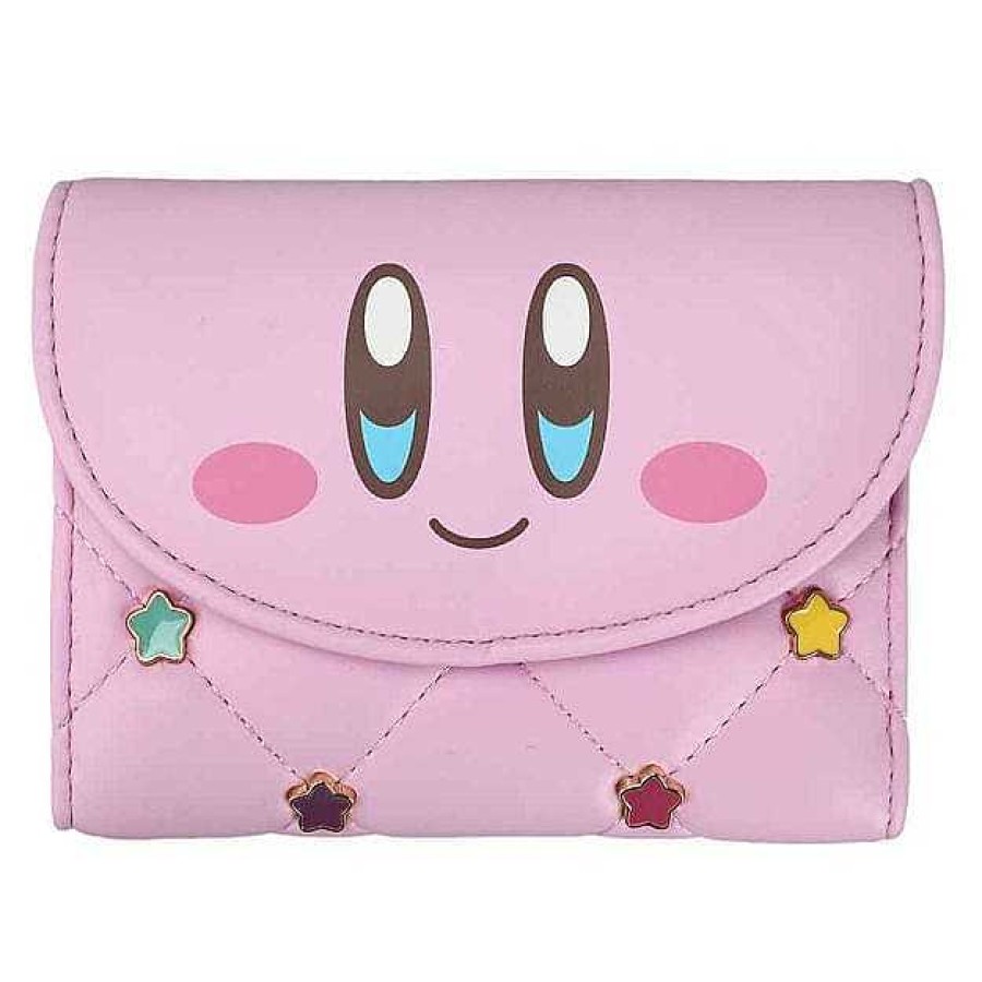 Styles BioWorld Wallets | Kirby Cute Face Quilted Wallet With Star Jewels