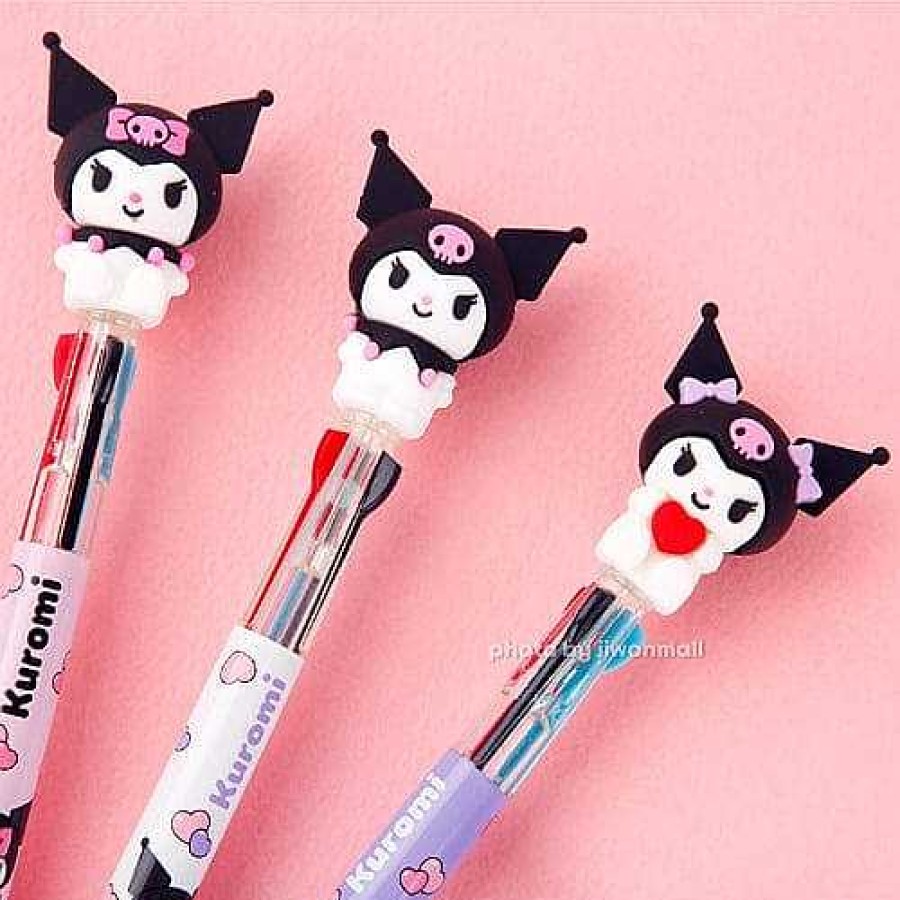 Stationery BeeCrazee Combo Writer | Kuromi Mascot 3-Color Mechanical Pens