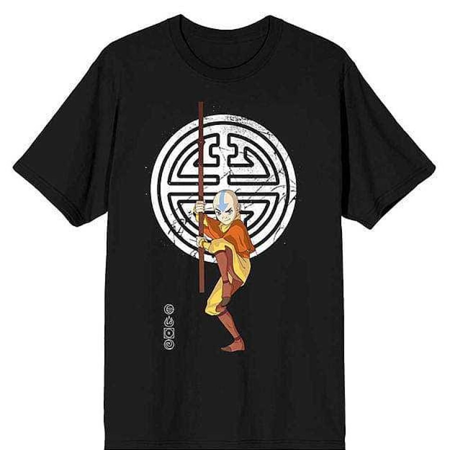 Styles BioWorld Anime & Game Apparel | Aang Avatar The Last Airbender Black Unisex Tee