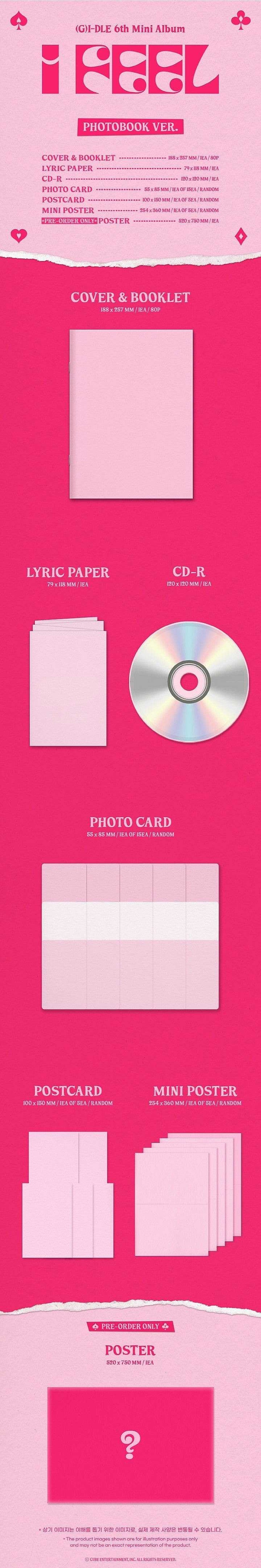 K-Pop Korea Pop Store | (G)I-Dle - I Feel (6Th Mini Album) Photobook Ver.