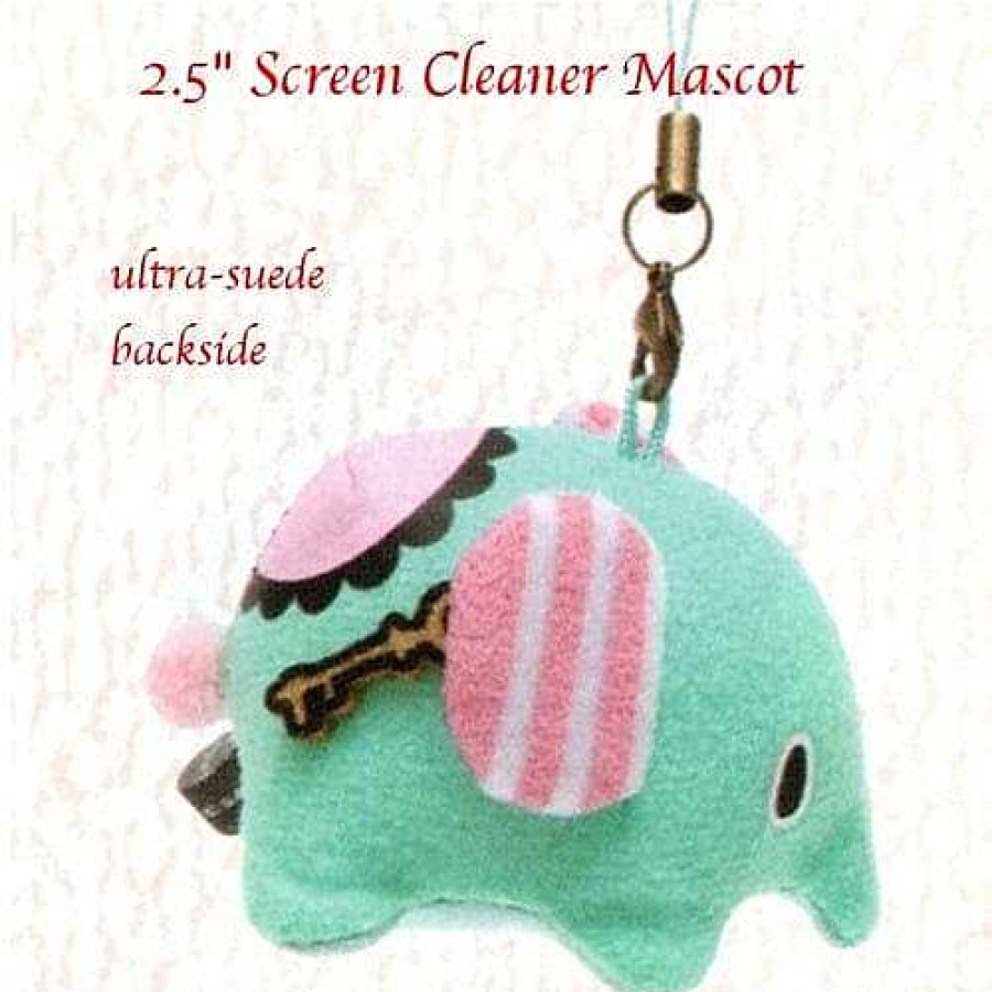 Styles Kawaii Import Bag Charms | San-X Sentimental Circus 2.5" Plushy Screen Cleaner: Mouton The Elephant