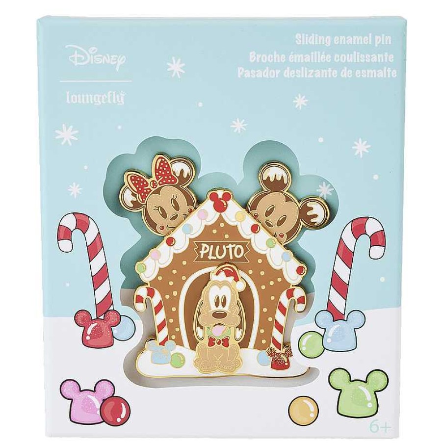 Styles Loungefly | Loungefly Disney Mickey & Friends Gingerbread Pluto'S Dog House 3" Collector Box Pin