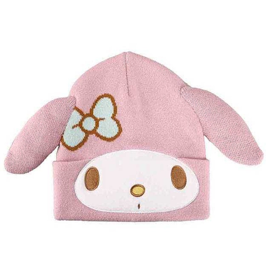 Styles BioWorld Sanrio Apparel | My Melody 3D Big Face Beanie Hat With Plush Ears