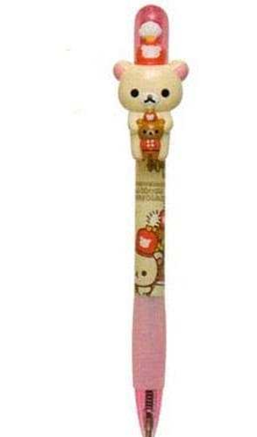 Stationery Kawaii Import Pens | San-X Rilakkuma Wonderland Mechanical Pen With Mascot: Little Bear In A Marching Band