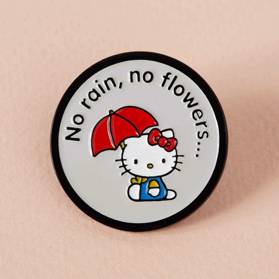 Styles Punky Pins Pins & Ita | No Rain, No Flowers Enamel Pin - Hello Kitty