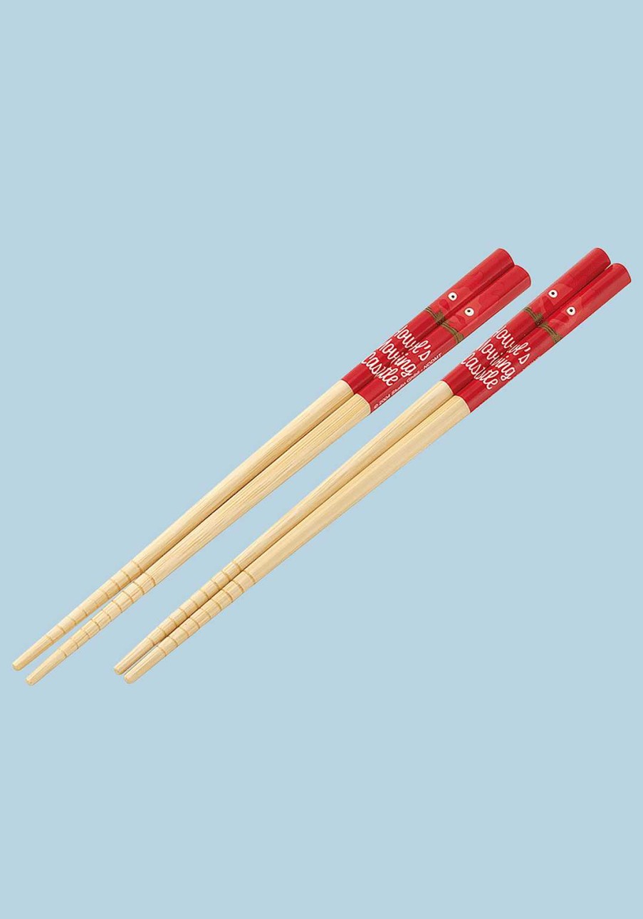 Homegoods Clever Idiots | Calcifer Howl'S Moving Castle 2-Piece Bamboo Chopstick Set