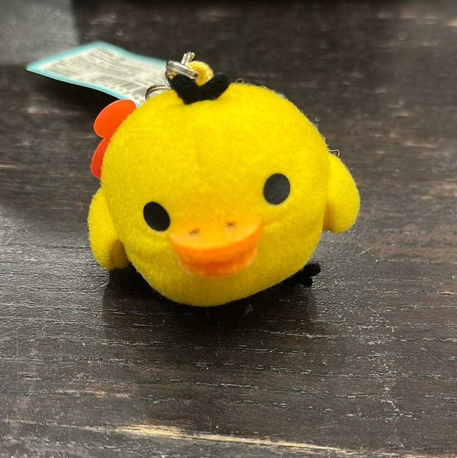 Styles Kawaii Import Bag Charms | Kirotori Yellow Bird (Rilakkuma) 1.5" Plush Mascot With Chain