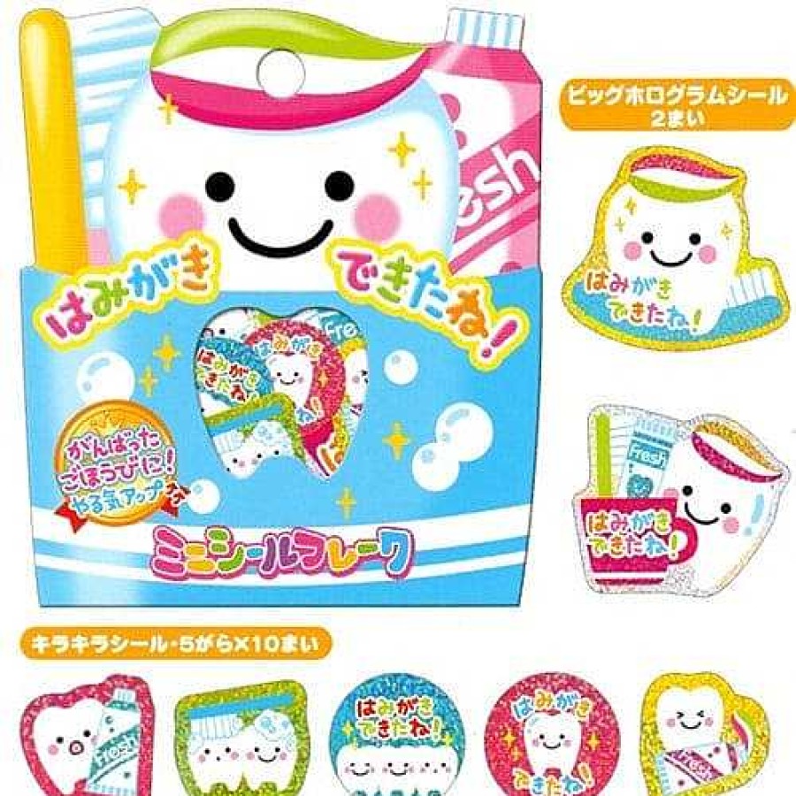 Stationery Kawaii Import Sticker Flakes | Crux Fresh Tooth 52-Piece Sticker Sack