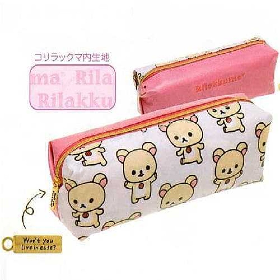 Styles Kawaii Import Pen Pouches | San-X Rilakkuma Everyday 7.2" Pen Pouch: Little Bear