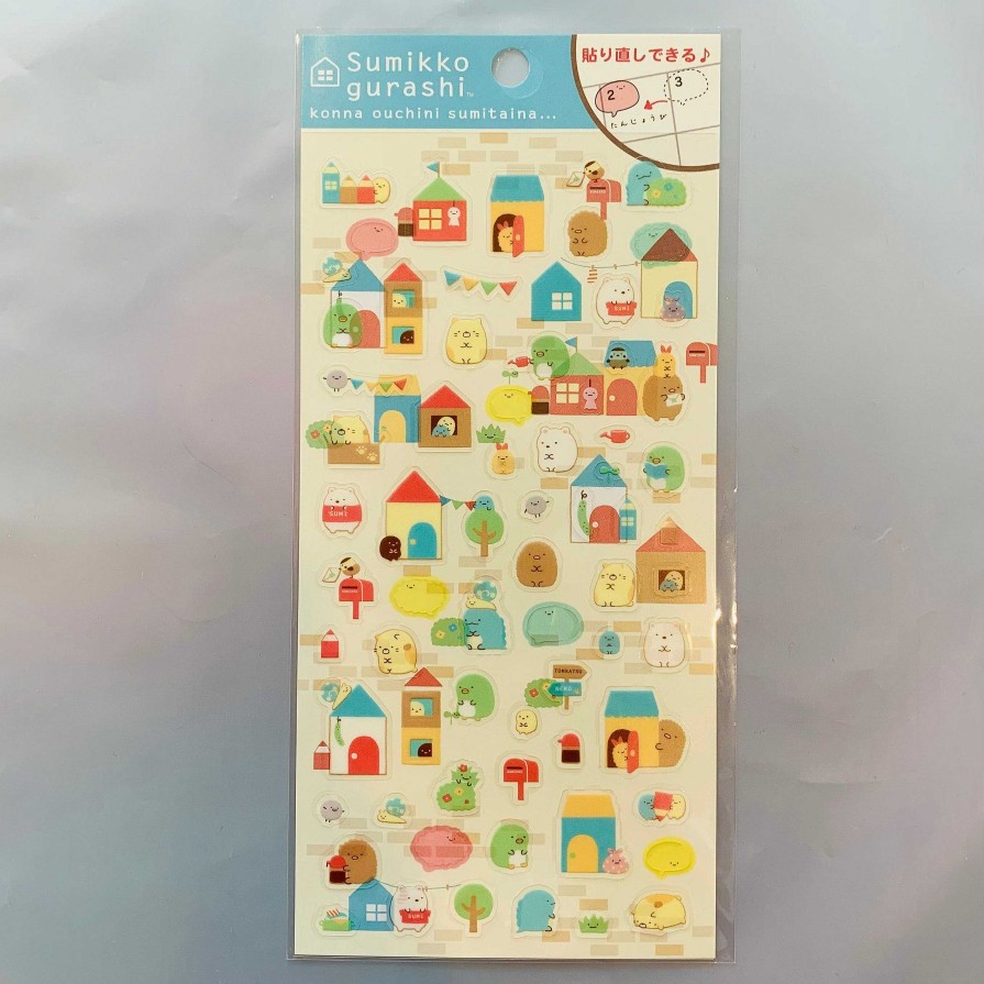 Stationery Kawaii Import San-X Stickers & Washi | San-X Sumikko Gurashi "Things In The Corner" Our Dream Home Stickers