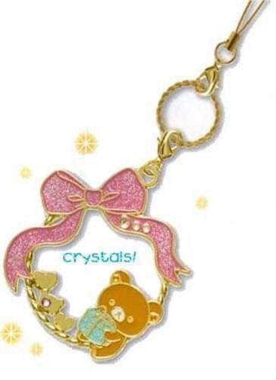 Styles Kawaii Import Keychains & Lanyards | San-X Rilakkuma Sweets Enamel Phone Strap: Relax Bear