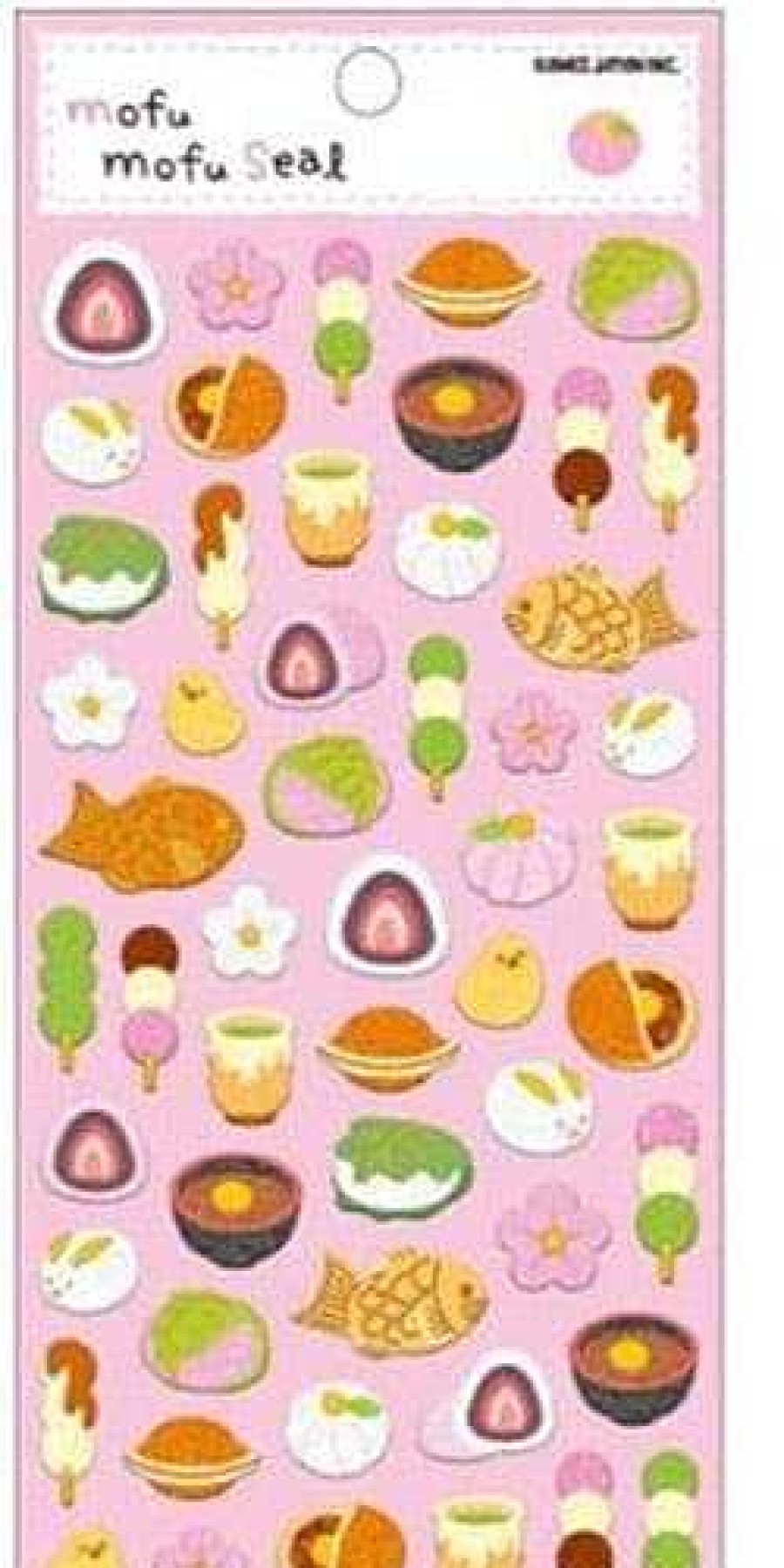 Stationery Kawaii Import Japanese Stickers | Kamio Mofu Mofu Seal: Japanese Sweets Fuzzy Stickers