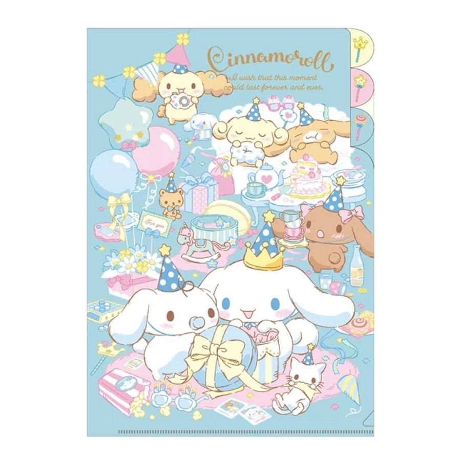 Stationery Enesco | Cinnamoroll Party 3-Index A4 Plastic File Folder