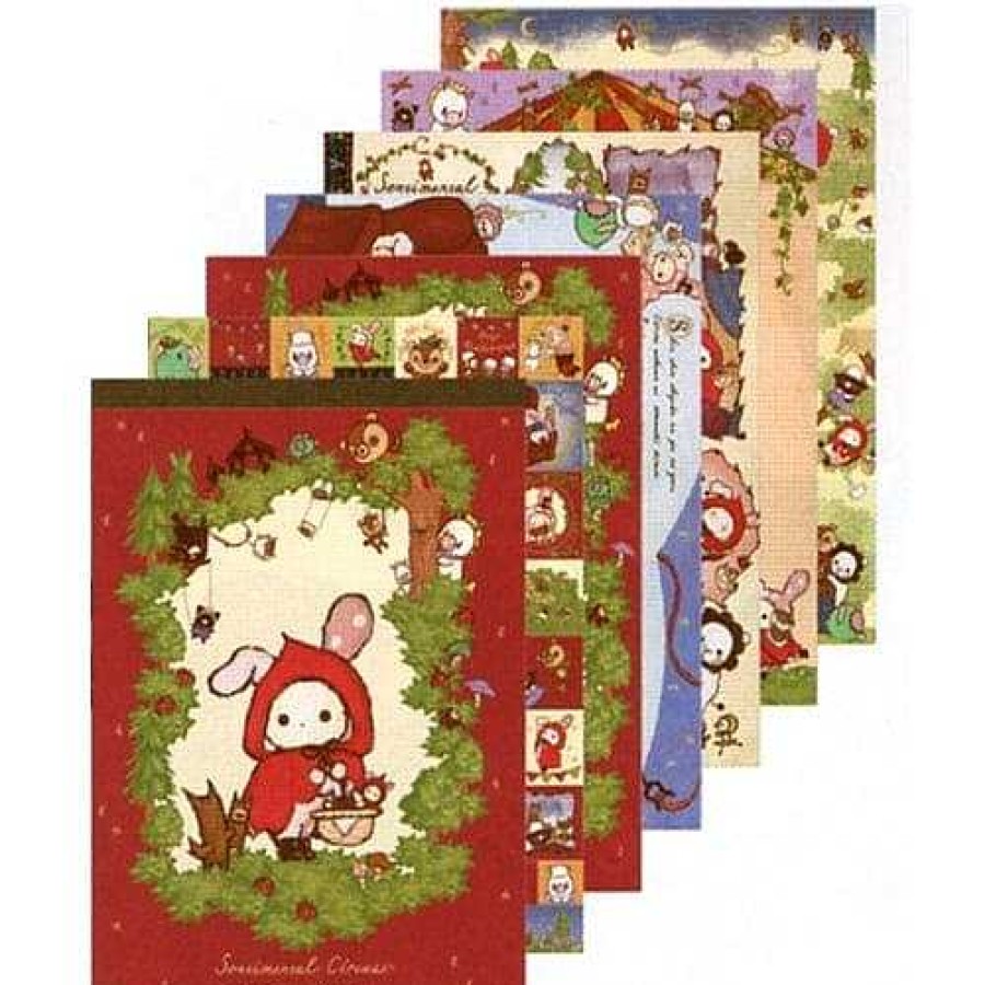 Stationery Kawaii Import Memos | San-X Sentimental Circus Memo Pad With Stickers: Little Red Riding Hood 2